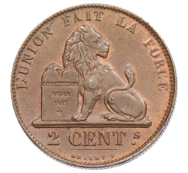 Монета 2 сантима 1864 года Бельгия (Артикул: K2-0807) — Фото №1