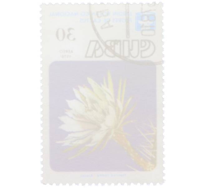 Почтовая марка 30 сентаво 1978 года Куба «Цветы кактусов — Харрисия тетра» (Артикул: K12-78825) — Фото №2