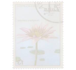 Почтовая марка 13 сентаво 1979 года Куба «Водные цветы — Кувшинка голубая» — Фото №2