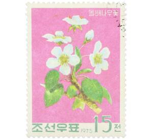 Почтовая марка 15 чон 1975 года Северная Корея «Груша уссурийская» — Фото №1