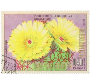 Почтовая марка 0.4 песеты 1976 года Экваториальная Гвинея «Охрана природы — Пародия сосочковая» — Фото №1