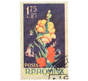 Почтовая марка 1.75 лея 1956 года Румыния «Львиный зев» — Фото №1