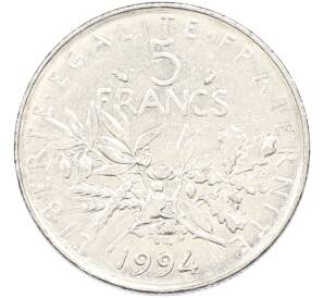5 франков 1994 года Франция — Фото №1