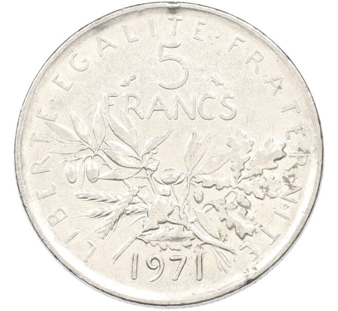 Монета 5 франков 1971 года Франция (Артикул: K10-12994) — Фото №1