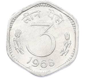 3 пайса 1968 года Индия — Фото №1