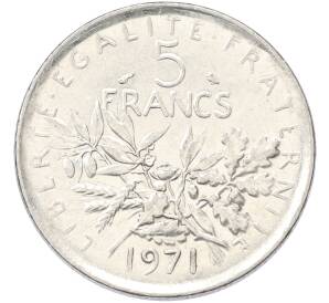 5 франков 1971 года Франция — Фото №1