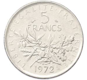 5 франков 1972 года Франция — Фото №1