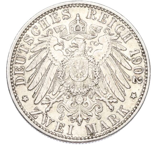 Монета 2 марки 1902 года Германия (Баден) «50 лет правлению Фридриха I» (Артикул: K10-13103) — Фото №2