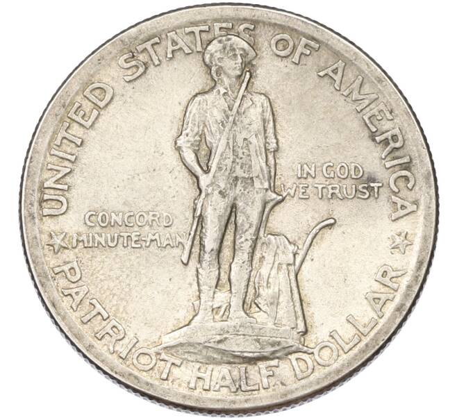 Монета 1/2 доллара (50 центов) 1925 года США «150 лет Сражениям при Лексингтоне и Конкорде» (Артикул: K10-13104) — Фото №2