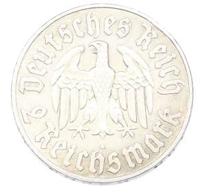 2 рейхсмарки 1933 года A Германия «450 лет со дня рождения Мартина Лютера» — Фото №2