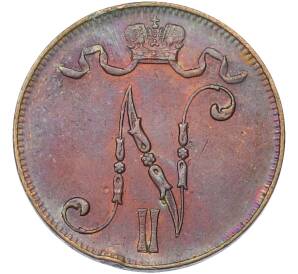 5 пенни 1908 года Русская Финляндия — Фото №2