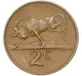 Монета 2 центов 1968 года ЮАР «Окончание президентства Чарльза Сварта» — Надпись на английском языке (SOUTH AFRICA) (Артикул: K10-13145) — Фото №1