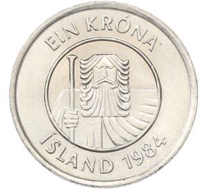 1 крона 1984 года Исландия — Фото №1