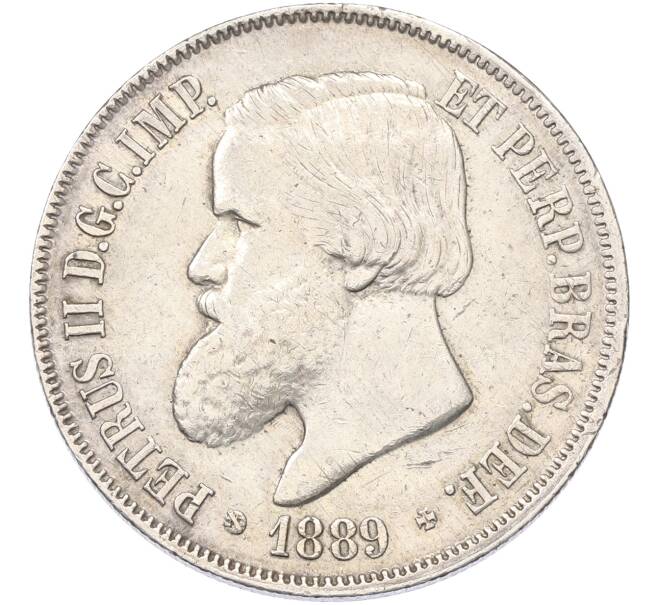 Монета 2000 рейс 1889 года Бразилия (Артикул: K10-13194) — Фото №1