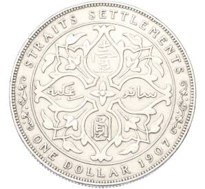 1 доллар 1907 года Стрейтс Сетлментс — Фото №2