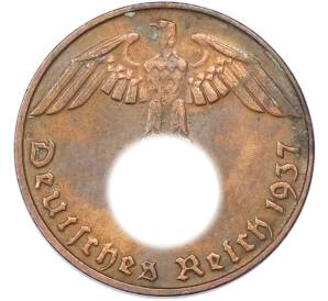 1 рейхспфенниг 1937 года D Германия — Фото №1