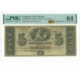 Банкнота 5 долларов 1850-1869 года США (Гражданский банк Луизианы) — в слабе PMG (Choice UNC 64) (Артикул: K10-13216) — Фото №1