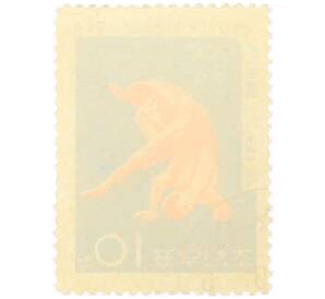 Почтовая марка 10 чон 1964 года Северная Корея «XVIII летние Олимпийские игры в Токио — Борьба»