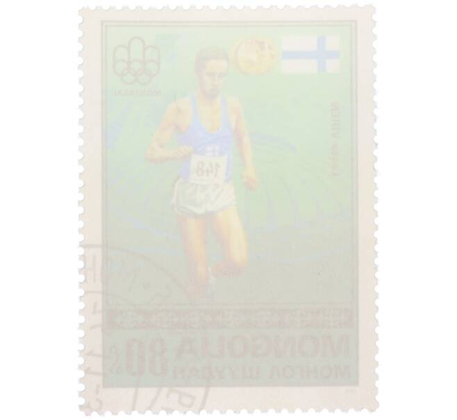 Почтовая марка 80 мунгу 1976 года Монголия «Золотые медалисты Олимпийских игр в Монреале — Финский бегун Лассе Вирен» (Артикул: K12-79181) — Фото №2