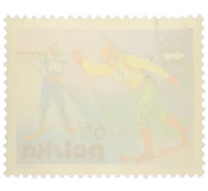 Почтовая марка 6.4 злотых 1976 года Польша «XII зимние Олимпийские игры в Инсбруке (Австрия) — Биатлон»
