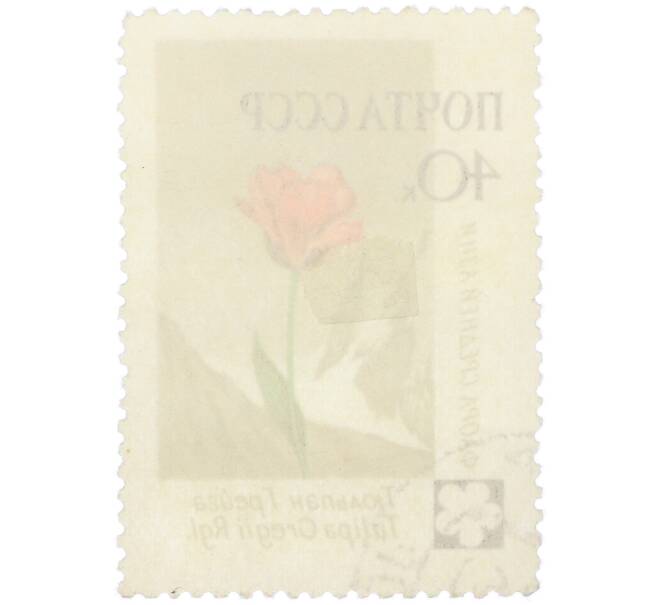 Почтовая марка 40 копеек 1960 года «Флора Средней Азии — Тюльпан Грейга» (Артикул: K12-79268) — Фото №2