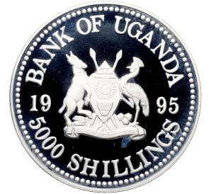 5000 шиллингов 1995 года Уганда «50 лет Всемирной продовольственной программе» — Фото №2