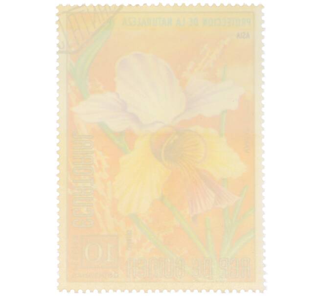 Почтовая марка 10 песет 1974 года Экваториальная Гвинея «Охрана природы — Ванда терес» (Артикул: K12-79312) — Фото №2