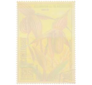 Почтовая марка 25 песет 1974 года Экваториальная Гвинея «Охрана природы — Пафиопедилум превосходный» — Фото №2