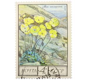 Почтовая марка 4 копейки 1976 года «Флора СССР — Мак полярный» — Фото №1