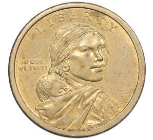 1 доллар 2010 года (Р) США «Коренные американцы (Сакагавея) — Великий закон о мире (Стрелы)» — Фото №2