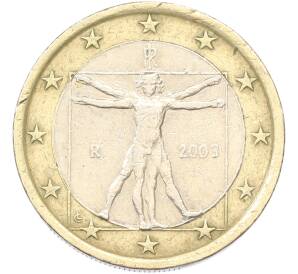 1 евро 2003 года Италия — Фото №1