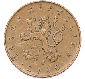 10 крон 2000 года Чехия "Смена тысячелетия - 2000 год" — Фото №2