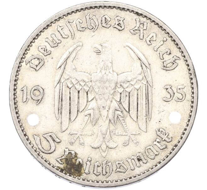 Монета 5 рейхсмарок 1935 года A Германия «Годовщина нацистского режима — Гарнизонная церковь в Постдаме» (Кирха) (Артикул: T11-40005) — Фото №2