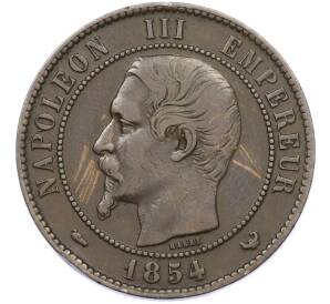 10 сантимов 1854 года W Франция — Фото №1