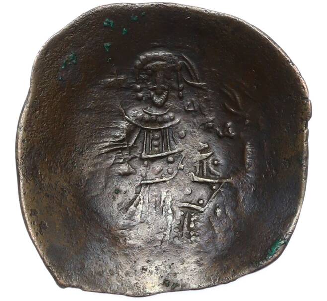 Монета Аспрон трахи (скифат) 1185-1195 года Византийская империя — Исаак II Ангел (Артикул: K12-79372) — Фото №1