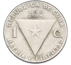 1 сентаво 1958 года Куба — Фото №2