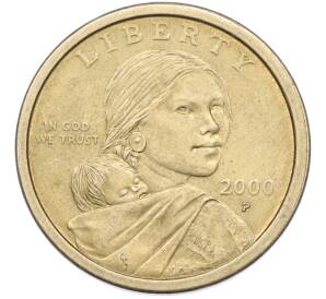 1 доллар 2000 года P США «Парящий орел» (Сакагавея) — Фото №1