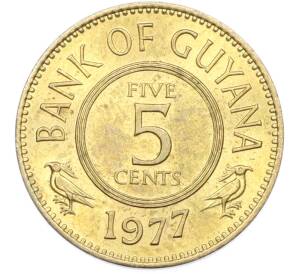 5 центов 1977 года Гайана