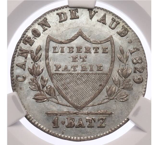 Монета 1 батцен 1829 года Швейцария — кантон Во — в слабе CPRC (MS63) (Артикул: K10-13335) — Фото №1