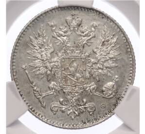 50 пенни 1914 года Русская Финляндия — в слабе CPRC (MS65) — Фото №2