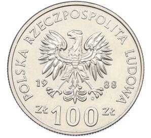 100 злотых 1988 года Польша «Польские правители — Королева Ядвига»