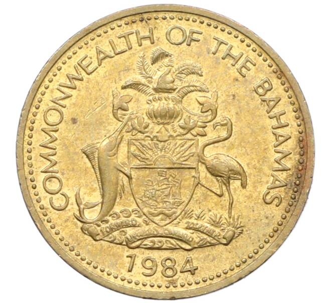 Монета 1 цент 1984 года Багамские острова (Артикул: K10-13349) — Фото №2