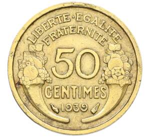 50 сантимов 1939 года Франция — Фото №1