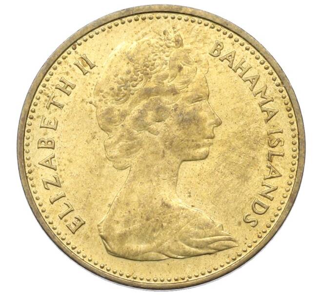 Монета 1 цент 1969 года Багамские острова (Артикул: K10-13363) — Фото №2