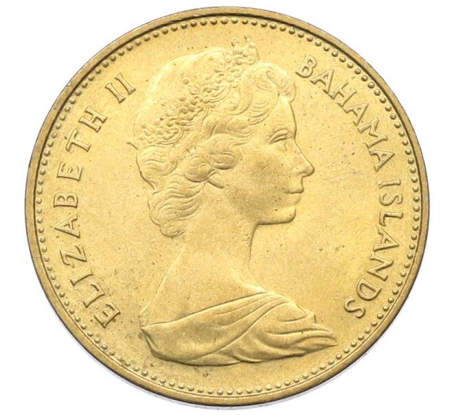 Монета 1 цент 1969 года Багамские острова (Артикул: K10-13364) — Фото №2