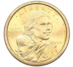 1 доллар 2000 года P США Сакагавея «Парящий орел» — Фото №1