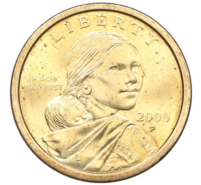 Монета 1 доллар 2000 года P США Сакагавея «Парящий орел» (Артикул: K10-13370) — Фото №1