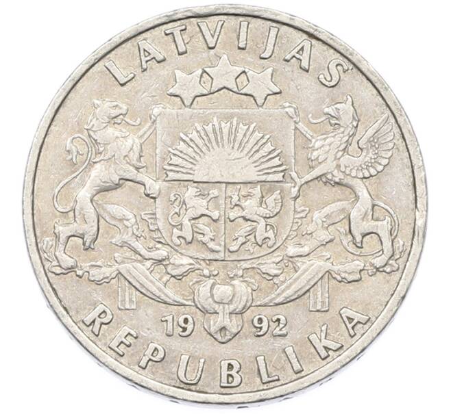 Монета 1 лат 1992 года Латвия (Артикул: T11-40163) — Фото №2
