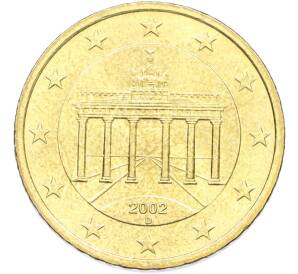 50 евроцентов 2002 года D Германия