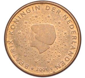 1 евроцент 2001 года Нидерланды